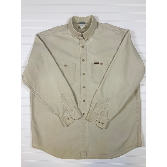 Carhartt Other - Carhartt Heavyweight Canvas Work Shirt Relaxed Fit Button Front - READ FLAWS